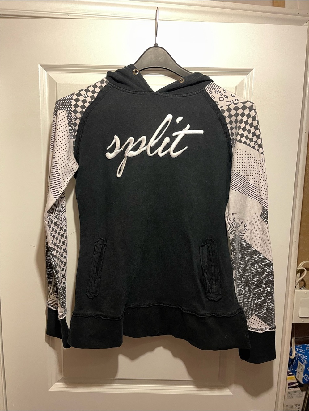 y2k split hoodie size large